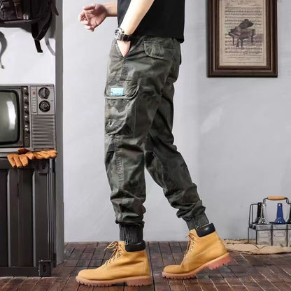 Camouflage Cargo Pants Men's Trousers With Pockets Fashion Casual Loose Tapered Pants